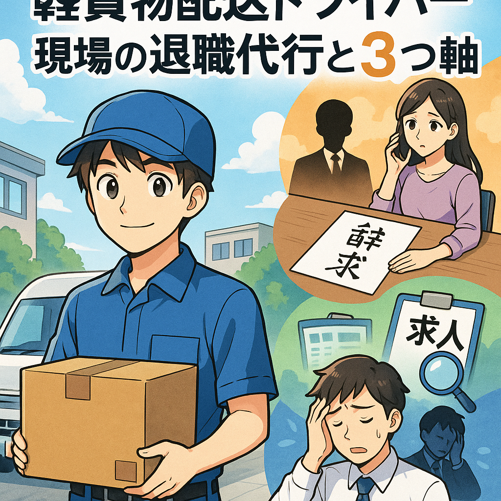 軽貨物配送ドライバー現場の退職代行と求人選び3つの軸