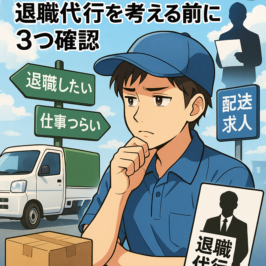 軽貨物配送ドライバーの分岐点：退職代行を考える前に3つ確認