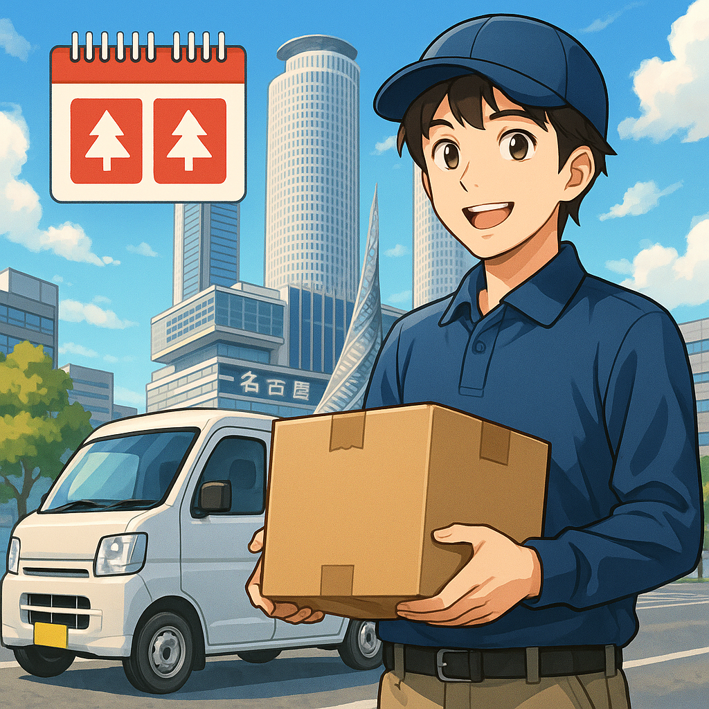 名古屋駅近で軽貨物の配送ドライバー求人：12月スタート歓迎