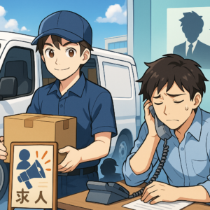 軽貨物配送ドライバーの現実：退職代行と配送　求人の3視点