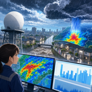 気象庁の記録的短時間大雨情報と1時間雨量