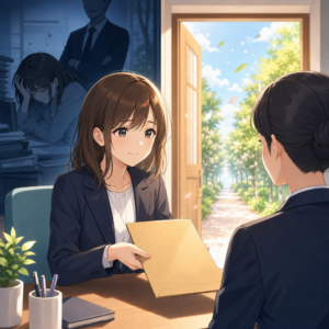 仕事つらい朝、退職代行へ渡す退職情報リスト